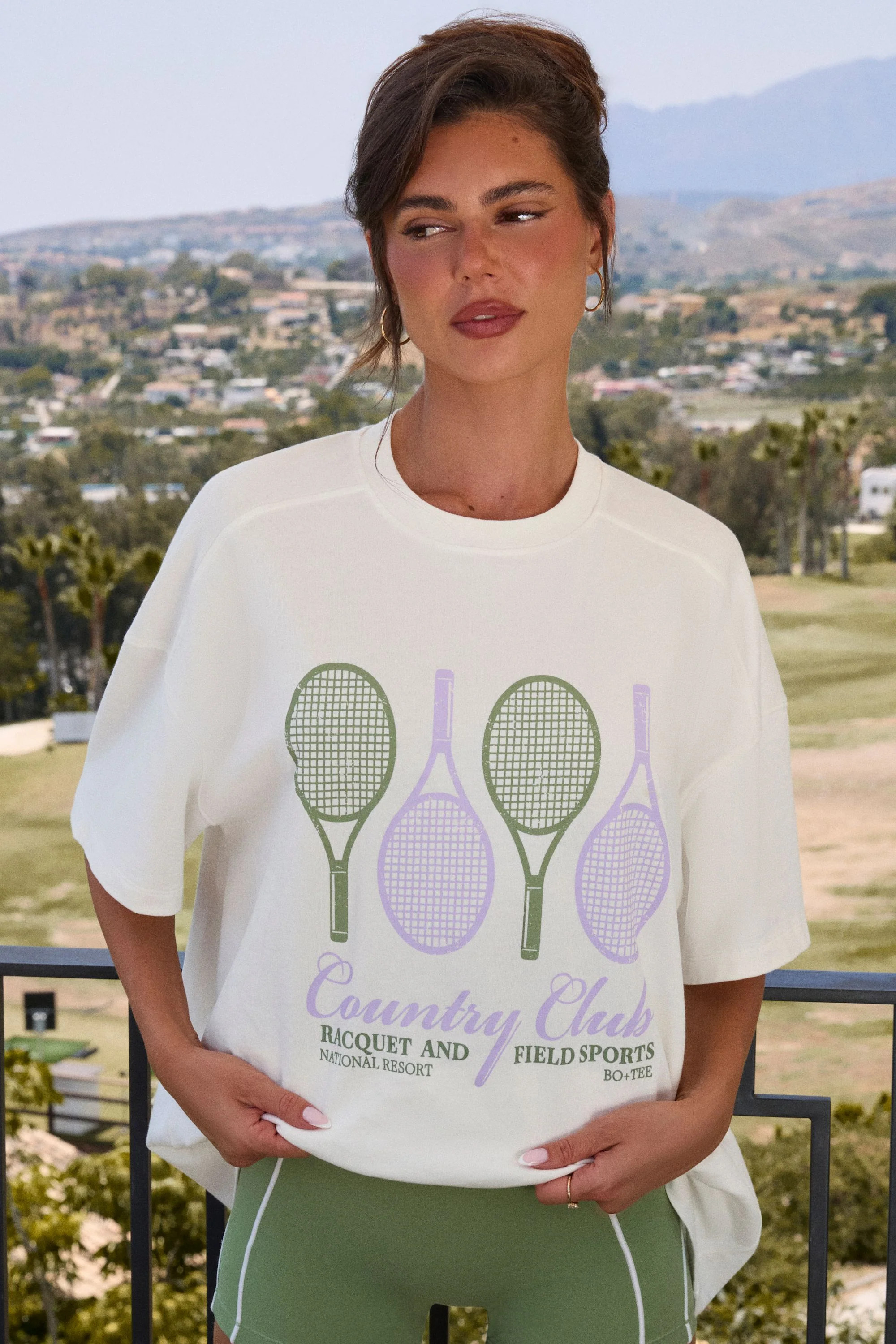 Oversized Graphic T-Shirt in Ivory | Bo+Tee