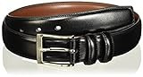 Perry Ellis Hc Milled Big and Tall Men's Leather Belt, with Stitched Edges, Two Loops and Antique Silver Prong Buckle, 001 Black, 30 | Amazon (US)
