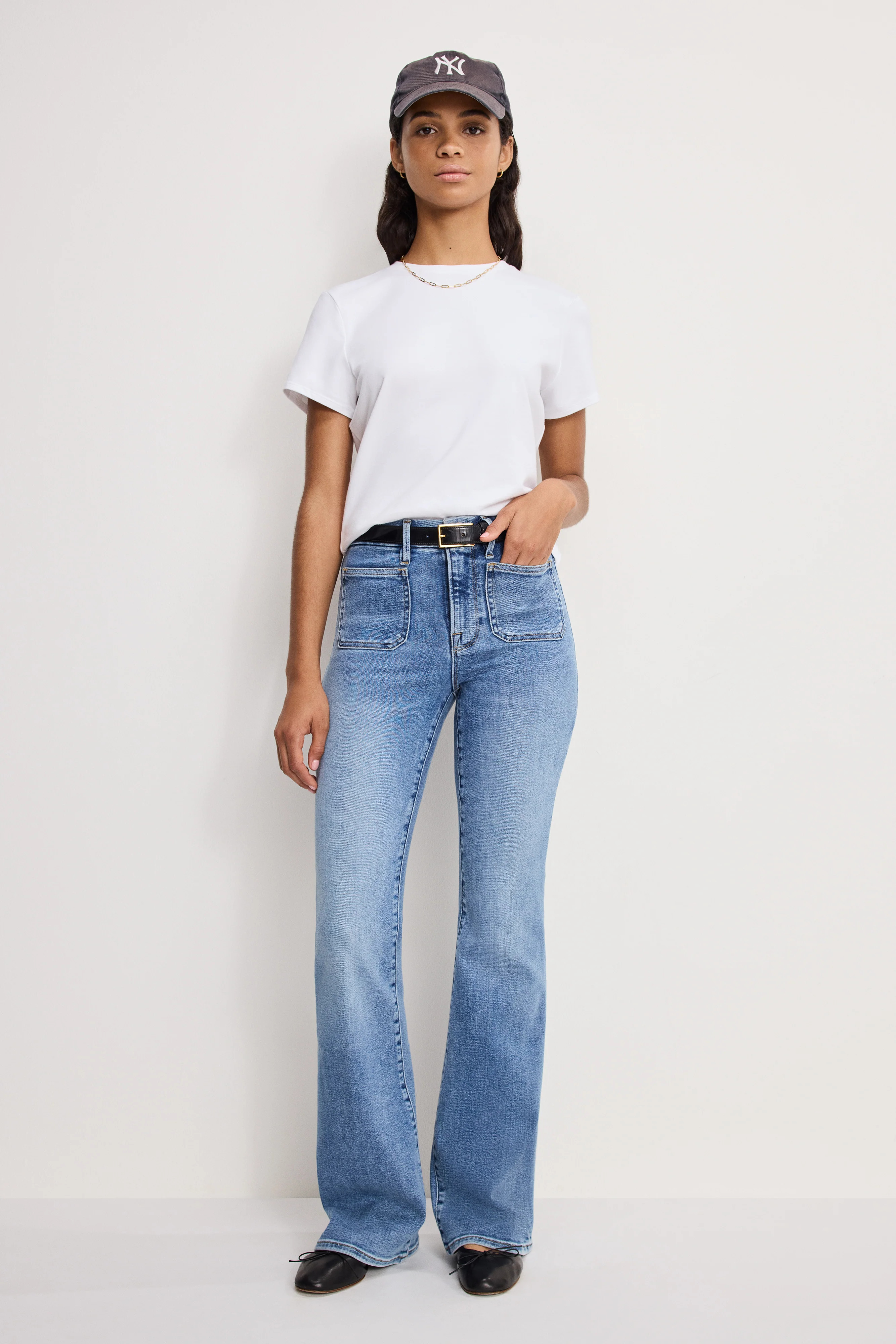 GOOD LEGS FLARE JEANS | INDIGO1149 - GOOD AMERICAN | Good American