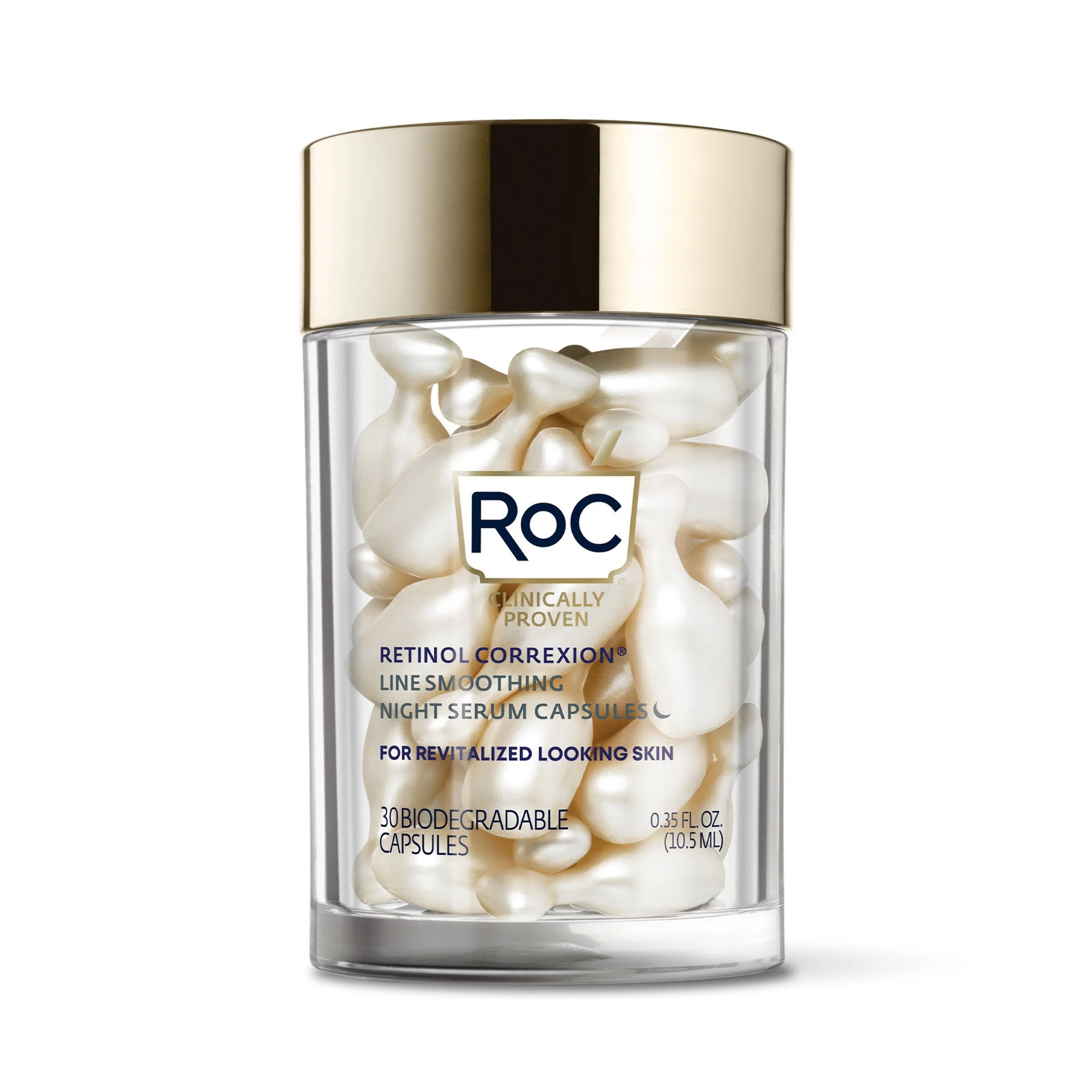 RoC Retinol Correxion Capsules, Anti-Aging Night Serum, Anti-Wrinkle Treatment, 30 Ct | Walmart (US)