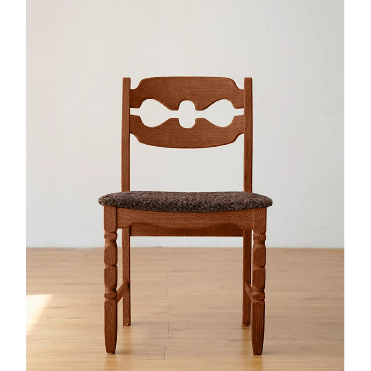 Retro And Simple Solid Wood Rubber Wood Backrest Dining Chair (Set of 2) | Wayfair North America