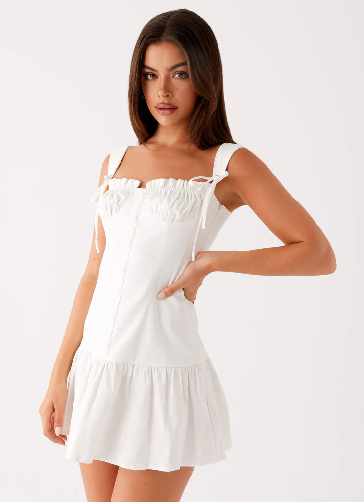 Miami Mini Dress - White | Peppermayo (Global)