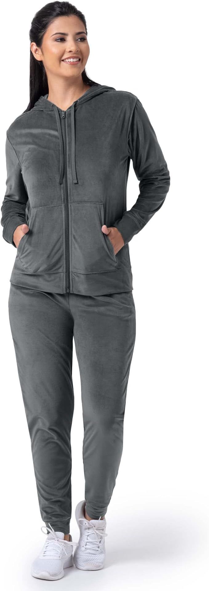Wright's womens Velour Tracksuit 2 Piece Zip Up Hoodie and Jogger | Amazon (US)