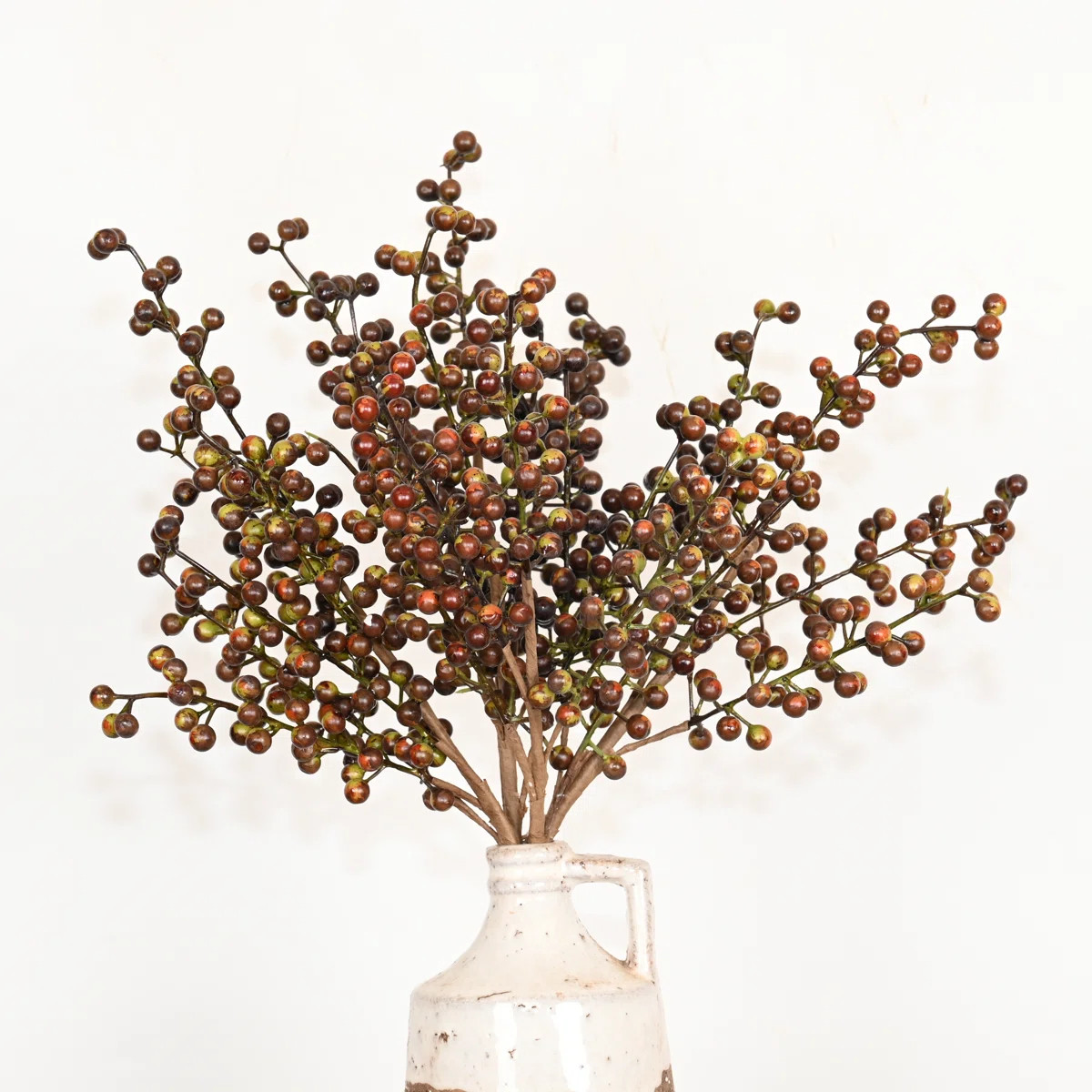 16" Artificial Fall Sprays Berry Branches For Vase Filler, Farmhouse Long Stem Faux Flower For Ho... | Wayfair North America