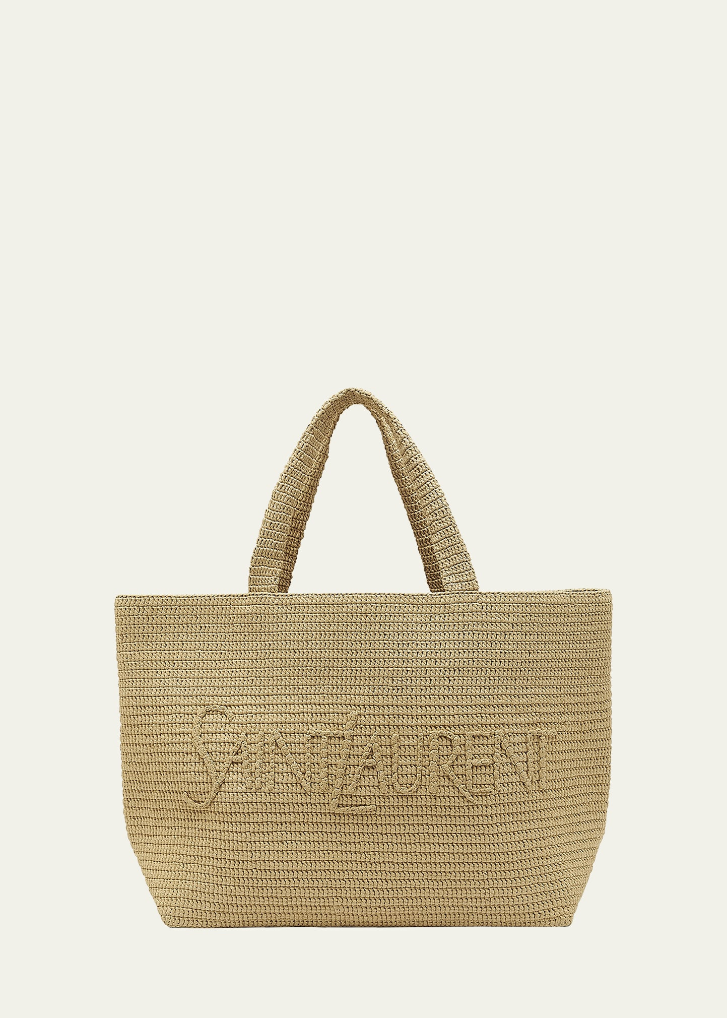 Saint Laurent East-West Logo Raffia Tote Bag | Bergdorf Goodman