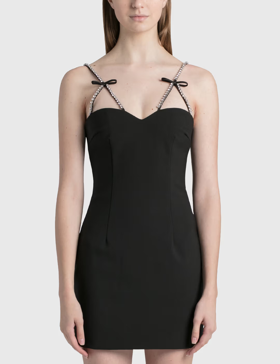 Area - Crystal Bow Strap Mini Dress | HBX - Globally Curated Fashion and Lifestyle by Hypebeast | Hypebeast