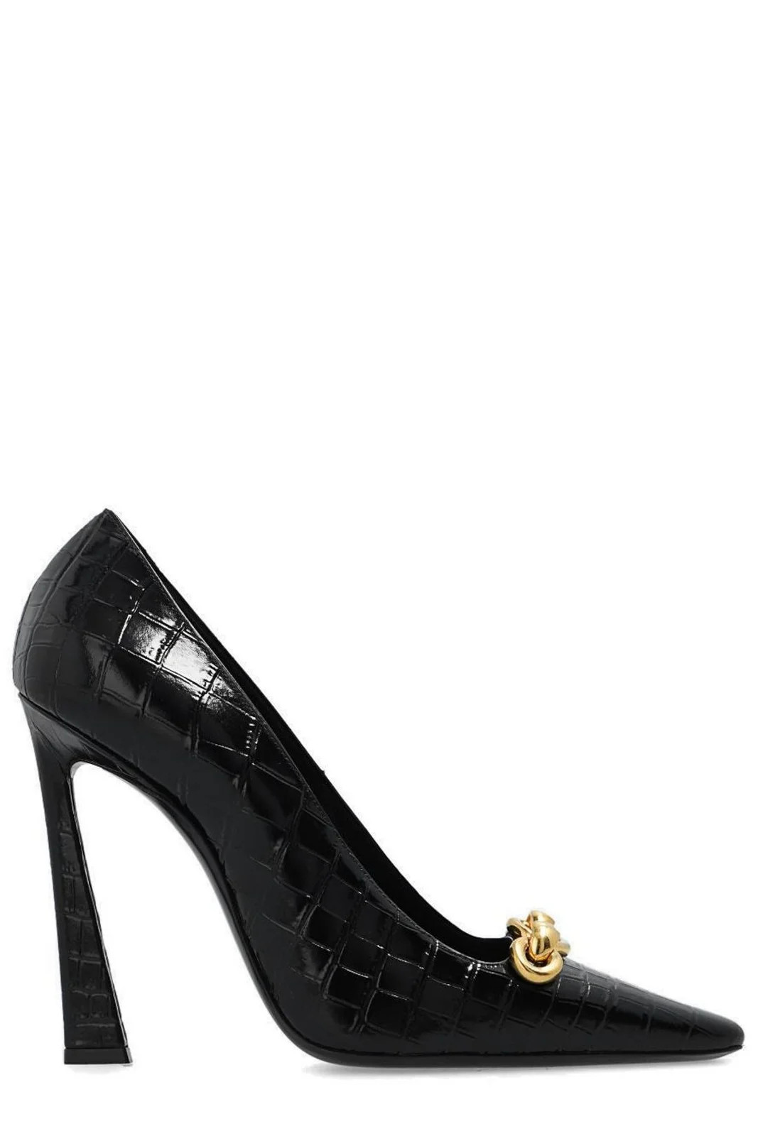 Saint Laurent Silvana Embossed Pointed Toe Pumps | Cettire Global