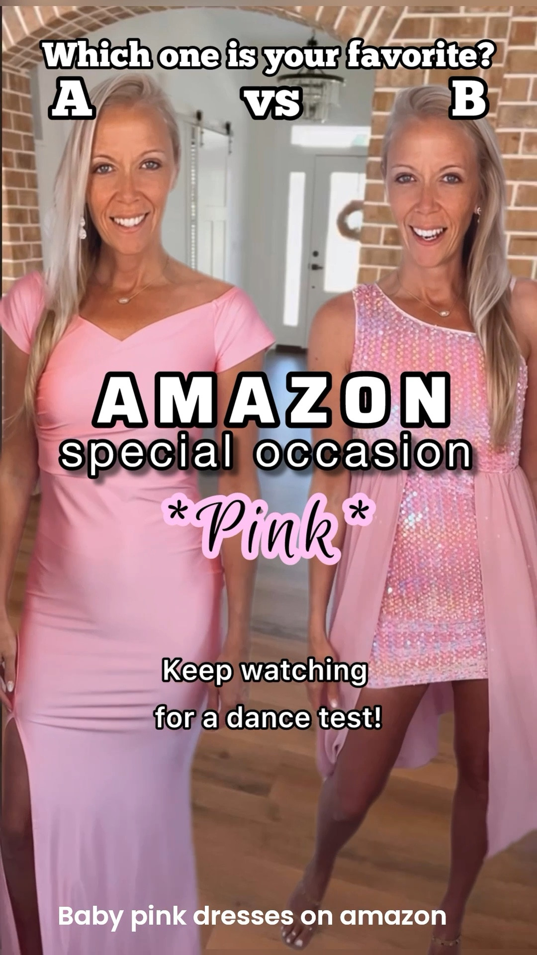 🎀Which dress—A or B?!  

You won’t believe the price of these formal pink dresses! 😲🤑🔥

🎀↗️Bubblegum pink is a trending color right now!  I’ve included two amazing options for your next formal event:  

Dress A:  off the shoulder long silky, formal dress with the perfect amount of stretch!  

Dress B:  sparkly pink dress—believe it or not—this dress came from the children’s section 🤩but if you size up it totally works and you can’t argue with the price difference!  I love the big, twotwo toned sequins and built-in sash that’s totally modest. 🙌

#amazonfashion #amazonfashionfinds 
#founditonamazonfashion #amazonhaul #amazontryon #partydresses #founditonamazon #amazoninfluencer #amazonshopping #sparklydress #pinkdress🎀 #sparklydresses #maxidresses #pinkdresses #promdresses #bubblegumpink #dmvblogger #trending 

#LTKFindsUnder50 #LTKWedding #LTKOver40