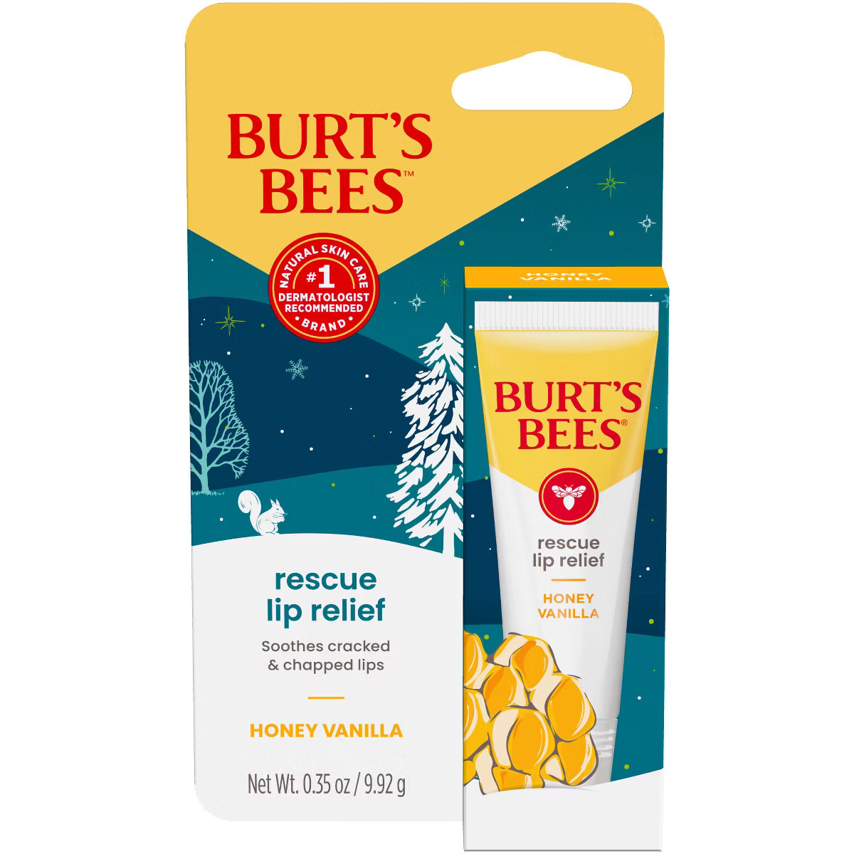 Burt's Bees Rescue Lip Relief Honey Vanilla Lip Balm - 0.35oz | Target