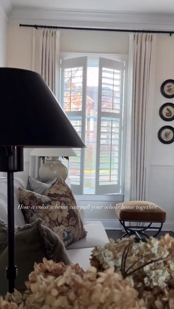A cozy and cohesive living room color scheme with lots of texture and pattern.  

#LTKSeasonal #LTKHome #LTKSaleAlert