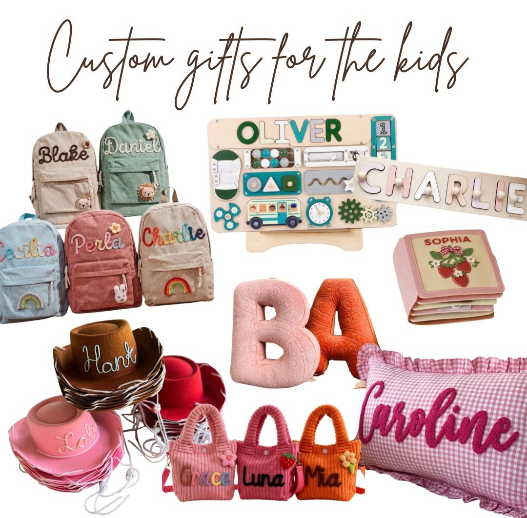 So many good custom gifts for the kiddos! Santa’s bringing a few of these to the Cooley house this year 🎅🏻 

#LTKCyberWeek #LTKGiftGuide #LTKKids