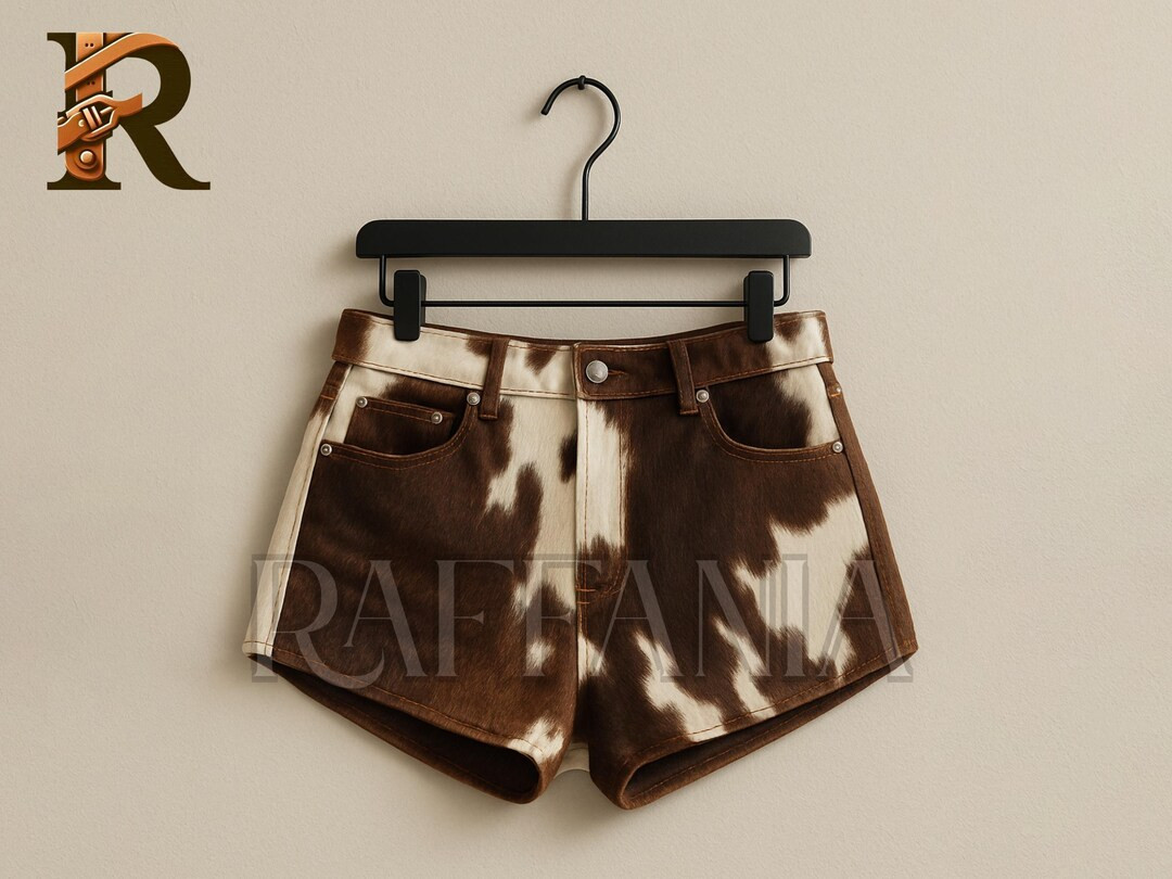 Womens Cowhide Brown Leather Shorts | Handmade Hairs on Hide Leather Shorts for Girls | Western C... | Etsy (US)