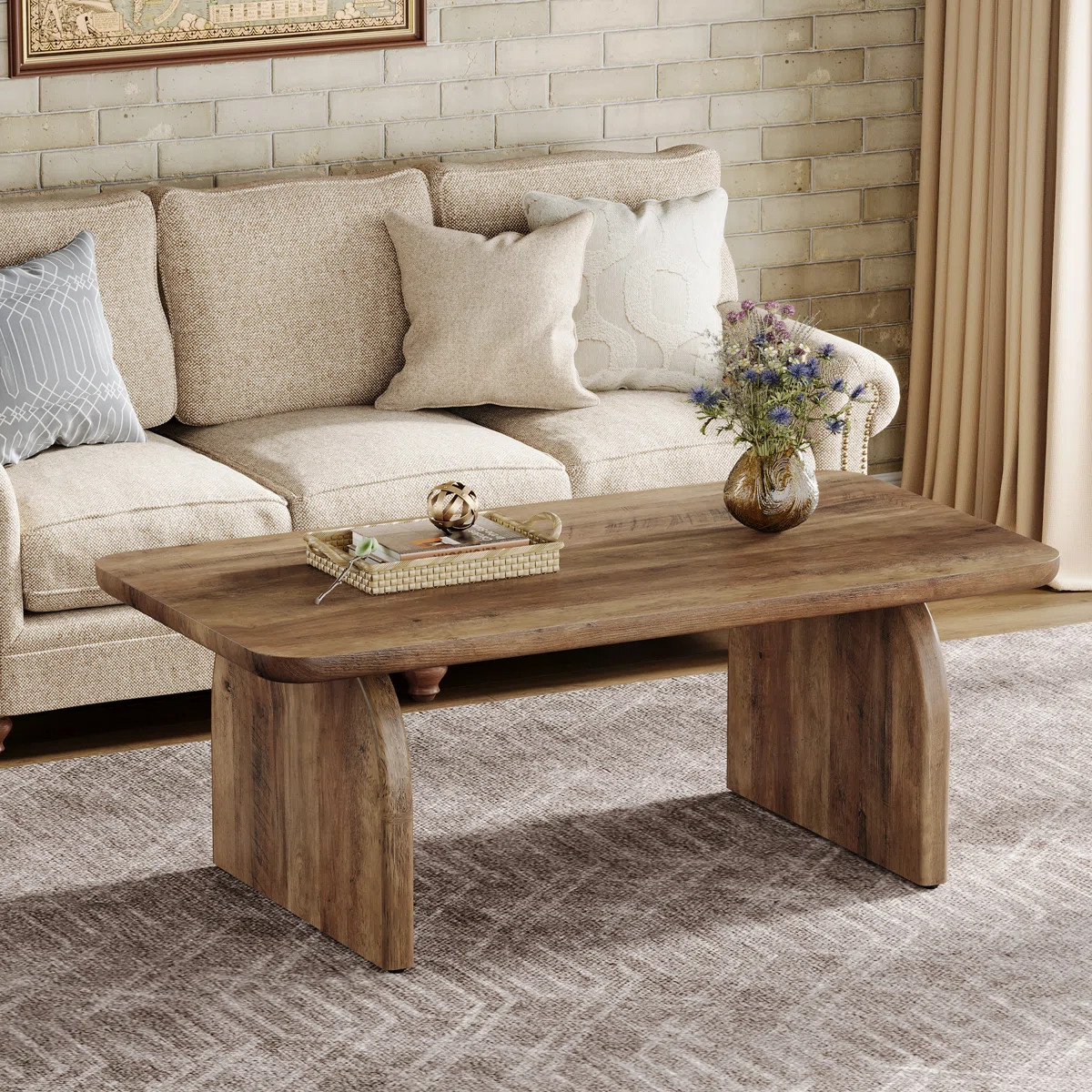 Wolbach 47.24" W Stain Resistant Manufactured Wood Coffee Table | Wayfair North America