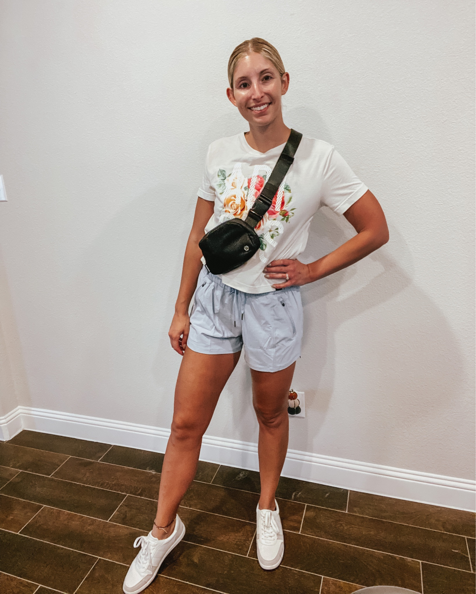 Another day, another athleisure outfit for running errands 💕 Can’t tag the shirt but got everything else. LOVE these Target shorts - so comfy! They do run a little big so consider sizing down one  

#LTKunder50 #LTKfit #LTKitbag
