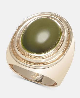 I.n.c. International Concepts Cushioned Stone Statement Ring, Macy's Exclusive - Green | Macy's