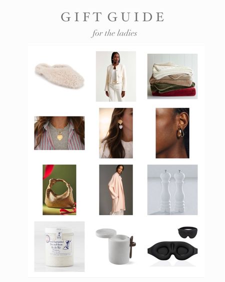 Gift ideas for your girlfriends, wives, sisters, sister in laws and more.

A chic slipper + contoured sleep mask Amazon dupe 👏🏼
A timeless jacket 
Cozy sweater 
Beautiful gold statement jewelry 
A designer looking bag for LESS 
Bougie salt & pepper shakers 
A marble salt dish + spoon 
French sea salt to go with! 
And the coziest pottery barn throws!

#LTKfindsunder100 #LTKfindsunder50 #LTKGiftGuide