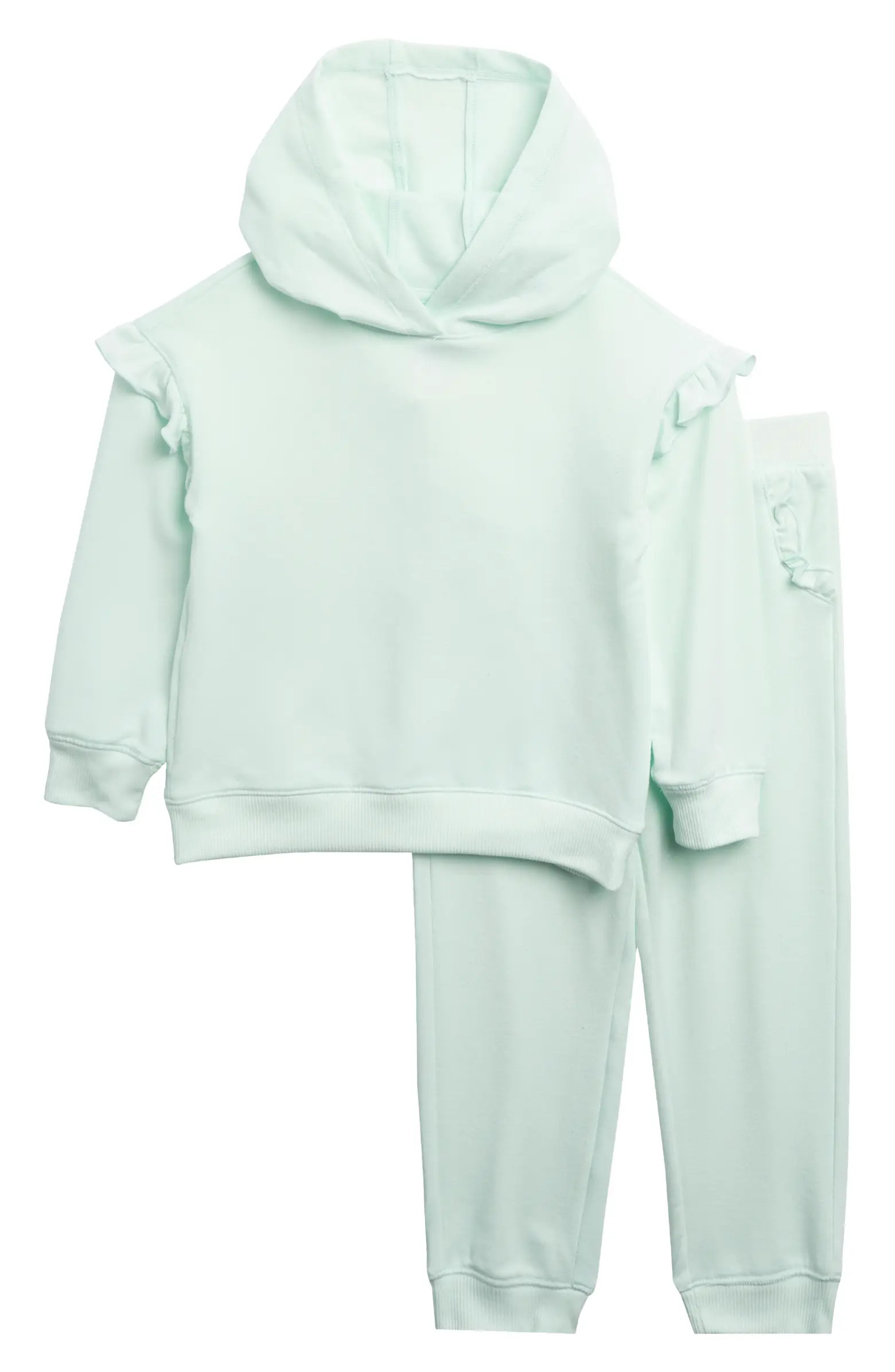 90 DEGREE BY REFLEX Kids' Ruffle Hoodie & Joggers Set | Nordstromrack | Nordstrom Rack