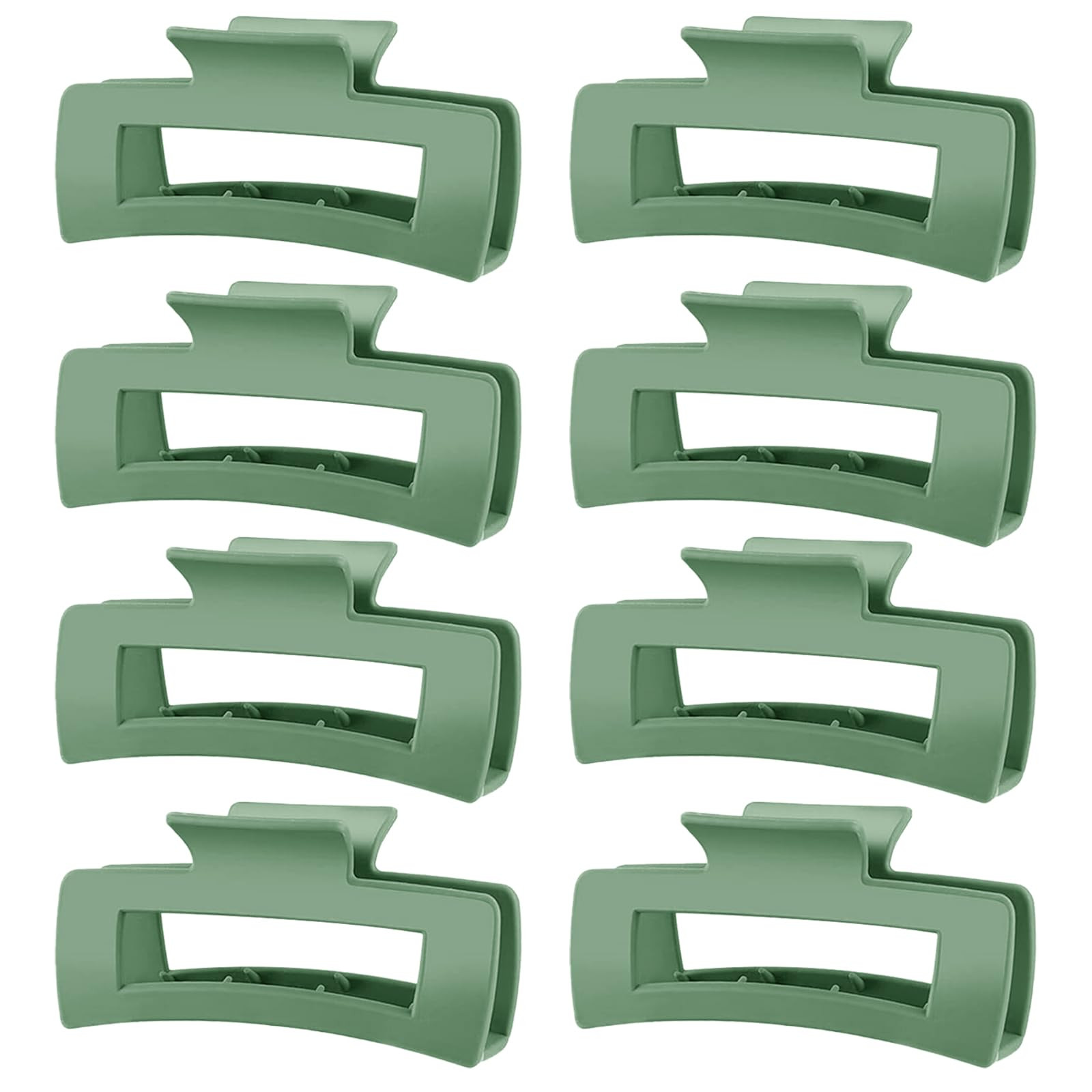 TOCESS Hair Claw Clips for Women - 8PK Large Neutral Matte Square Jumbo Hair Clips for Thick, Thi... | Amazon (US)