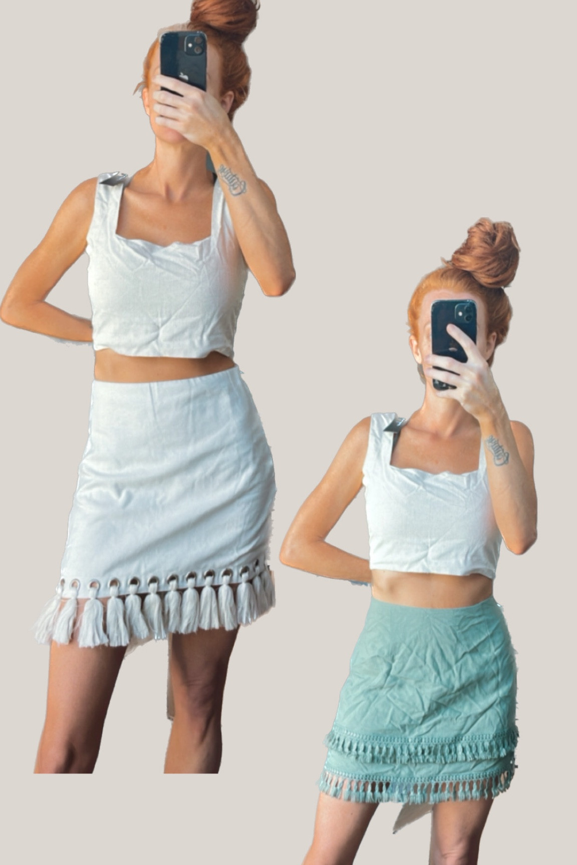 Omg ignore the non quality photo but this crop top and tassel skirt from Lulus is everything for summer. Vacation mode on. 

#lulus #vacationmode #summerootd

#LTKSeasonal #LTKsalealert #LTKFind