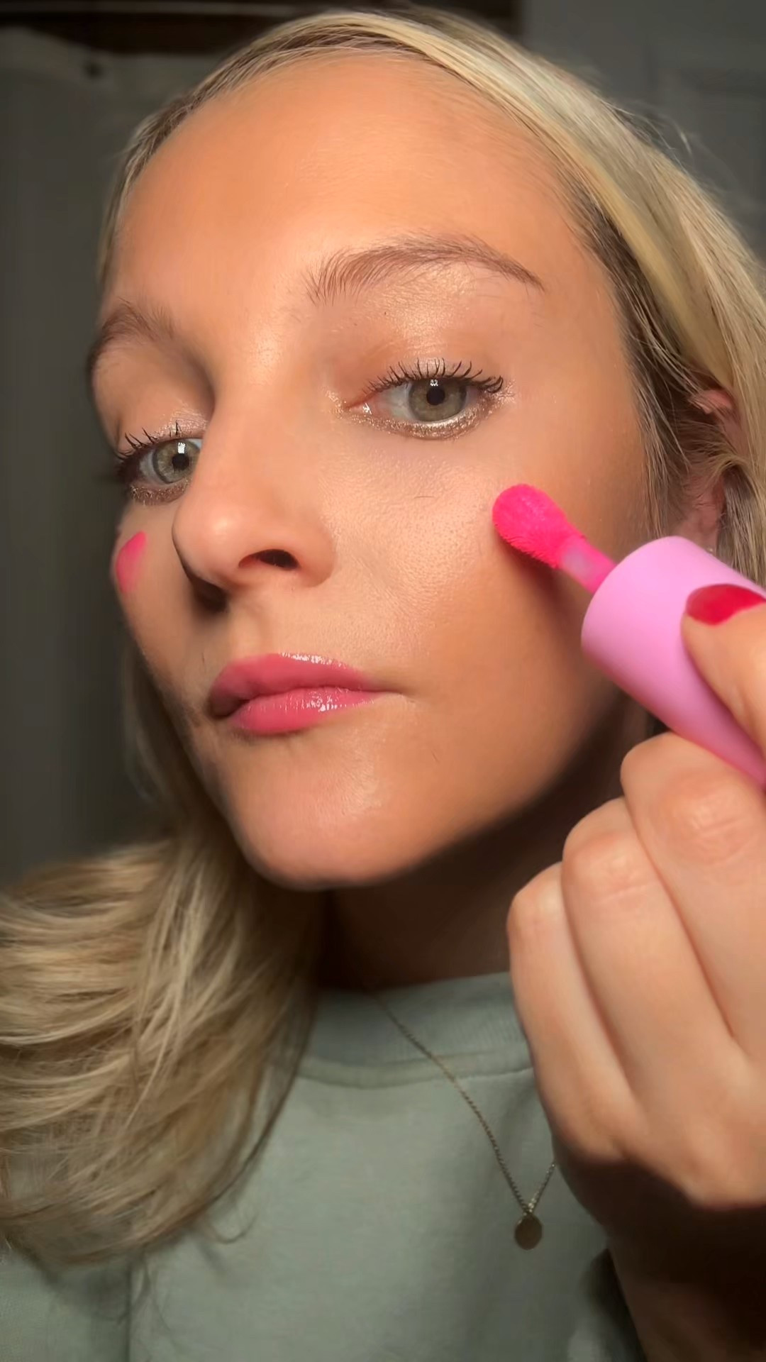 This blush is SKINCARE! It’s a serum-like almost watercolor flush! I love it #glowrecipe #blush #skincare #selfcare 