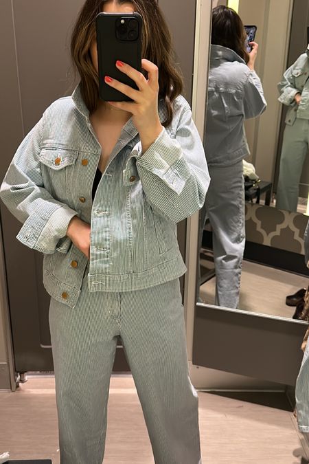 Denim Outfit | Pinstripe Denim 
This denim set stopped me in my tracks at Target. Both under $40  

#LTKFind #LTKunder50 #LTKunder100