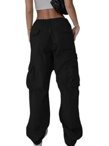 EMMIOL Cargo Pants Women Low Waist Cargo Pants Women Baggy Multiple Pocket Jogger Straight Wide Leg Parachute Pants Y2K | Amazon (US)
