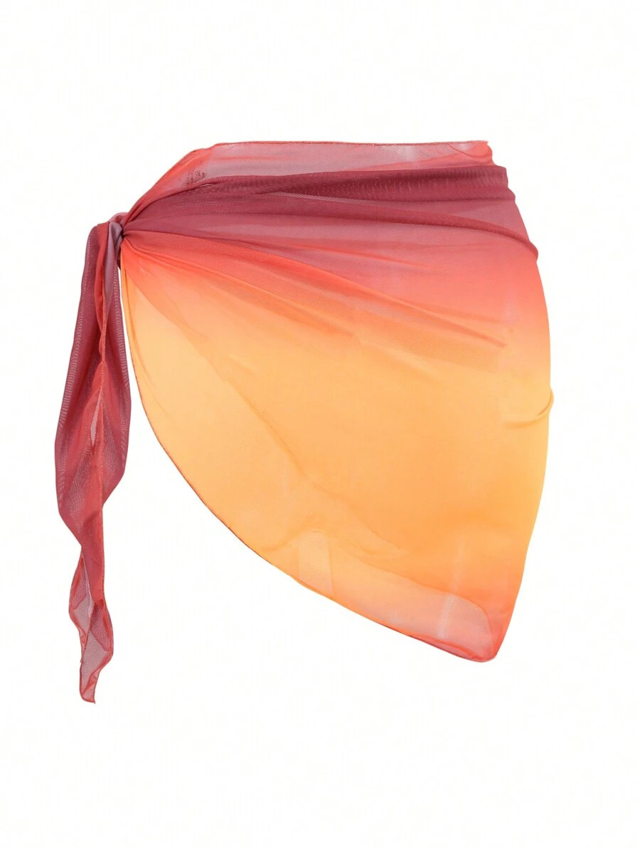 SHEIN Swim Summer Beach Ombre Knot Side Cover Up Skirt | SHEIN