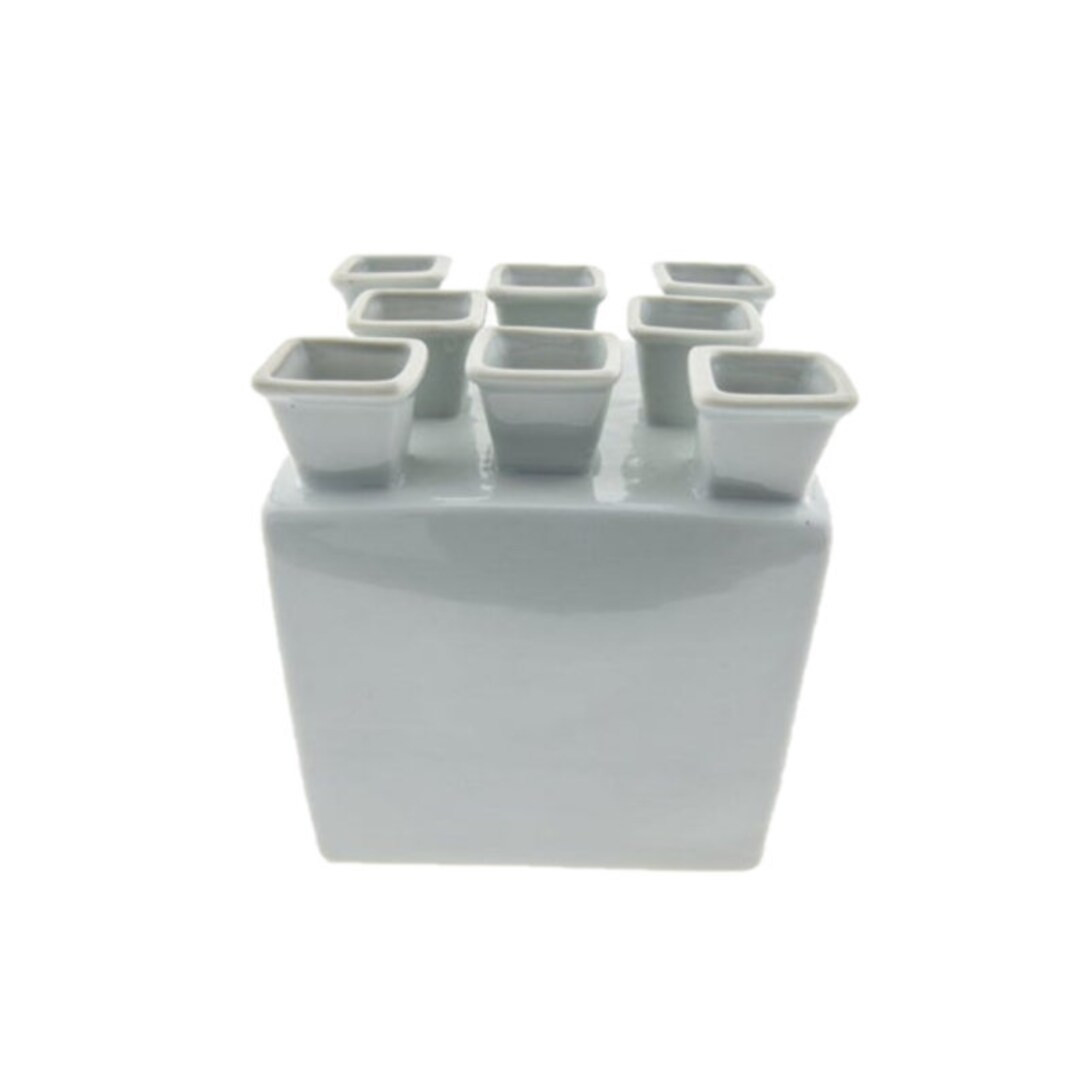 Delft blue porcelain tulip vase in traditional Delft blue or in white, unusual square shape | Etsy (US)