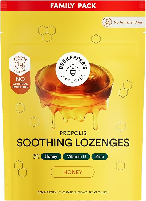 Beekeeper's Naturals Soothing Honey Cough Drops - Immune Support with Vitamin D, Zinc and Propoli... | Amazon (US)