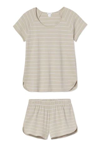 Pima Shorts Set in Field Gray | LAKE Pajamas