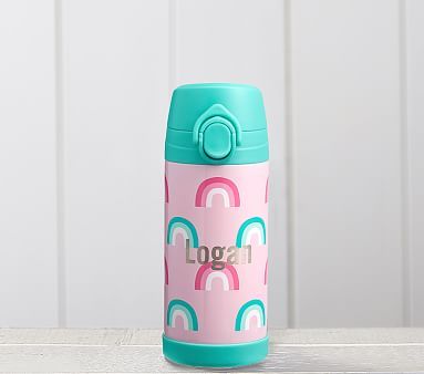 Mackenzie Pink Mod Rainbow Regular Water Bottle | Pottery Barn Kids