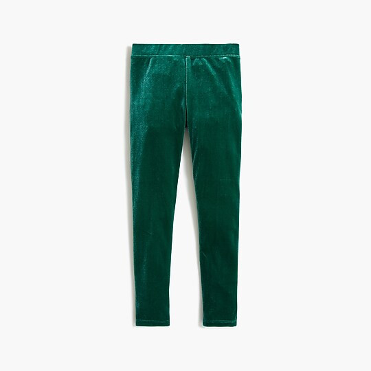 Girls' velvet leggings | J.Crew Factory