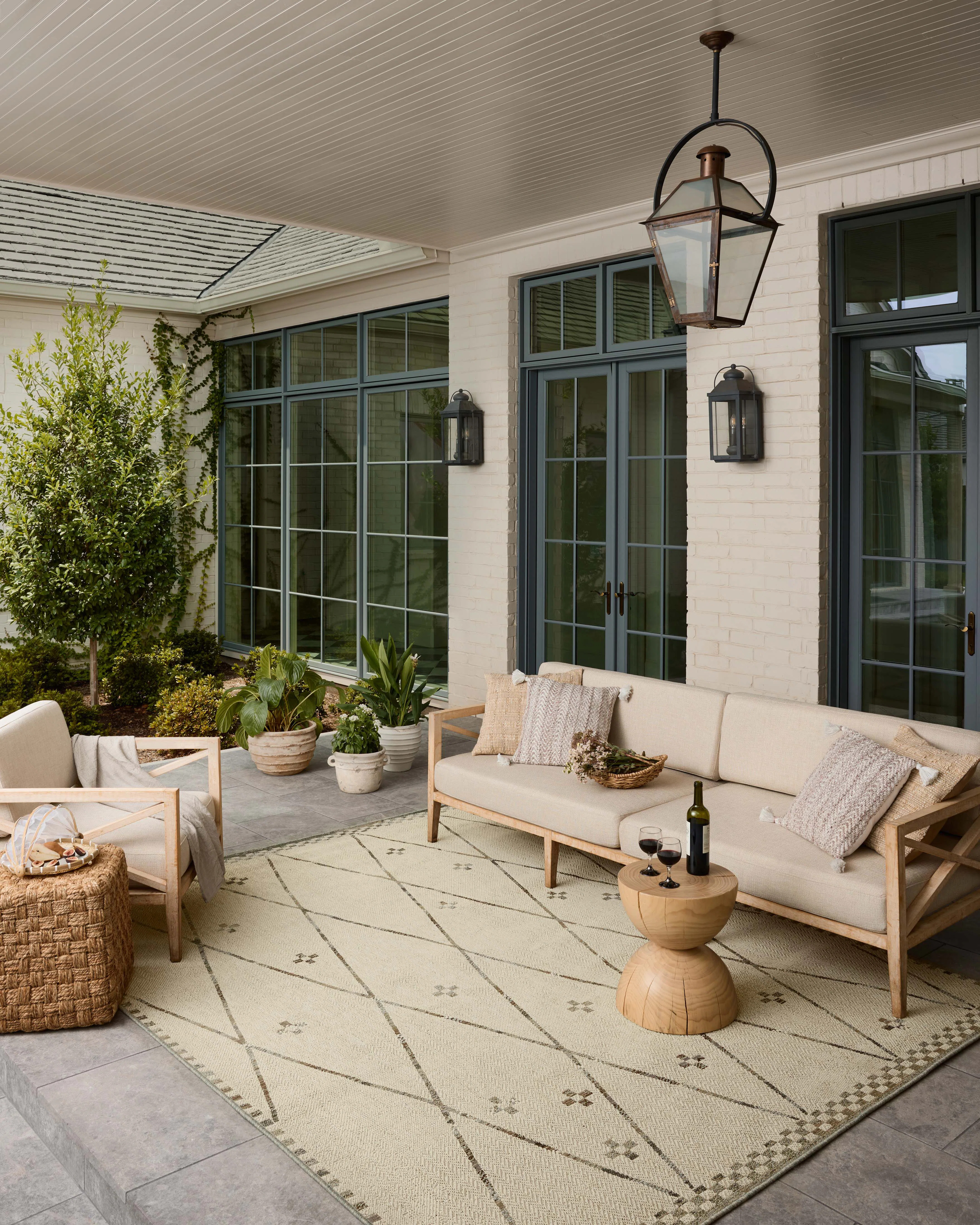 Loloi Saylor Ivory / Pebble Indoor/Outdoor Area Rug | Wayfair North America