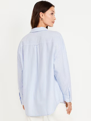 Oversized Boyfriend Shirt | Old Navy (US)
