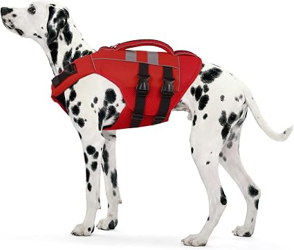 Kuoser XXL Dog Life Jacket, High Flotation Large Dog Water Vest for Swimming Boating, Reflective ... | Amazon (US)