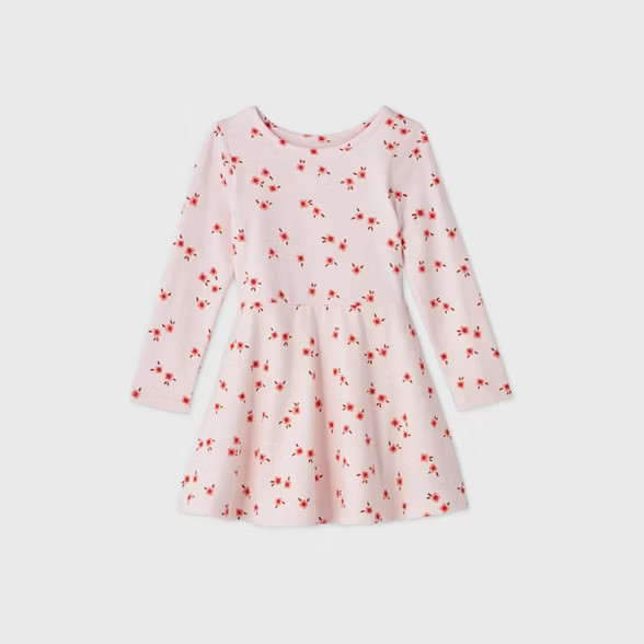 Toddler Girls' Knit Long Sleeve Dress - Cat & Jack™ | Target