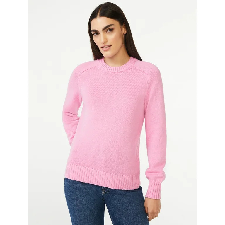 Free Assembly Women’s Shrunken Crewneck Sweater - Walmart.com | Walmart (US)