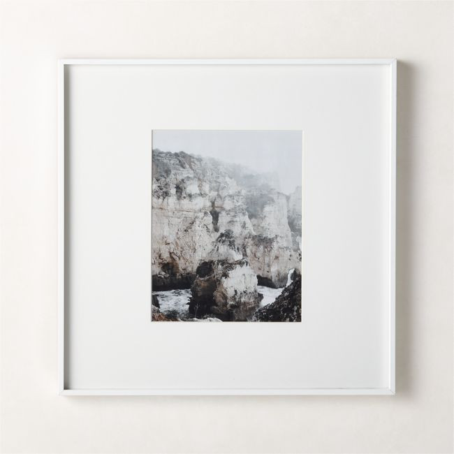 Gallery White Picture Frame with White Mat 11"x14 | CB2