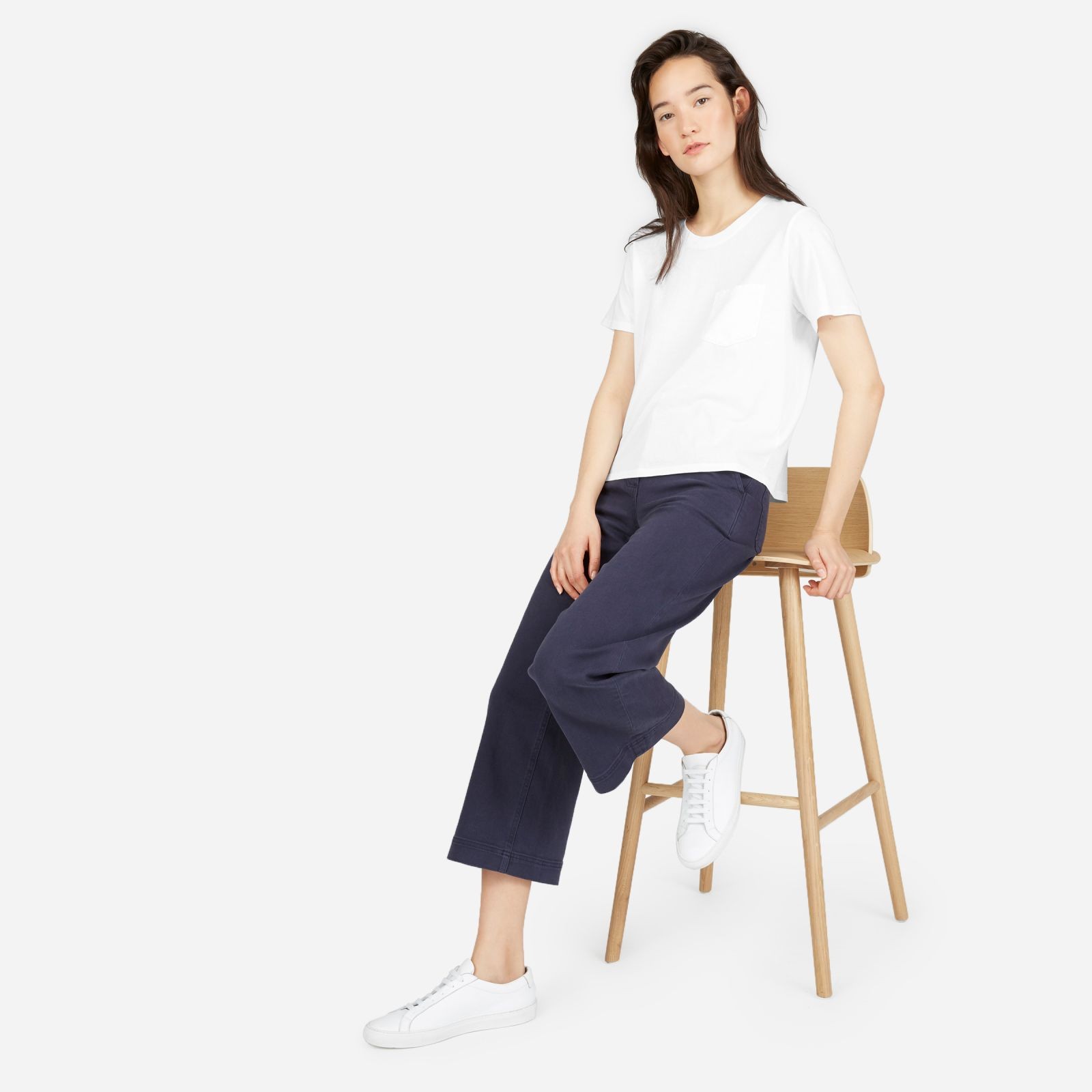 Women's Cotton Box-Cut Pocket T-Shirt by Everlane in White, Size XL | Everlane