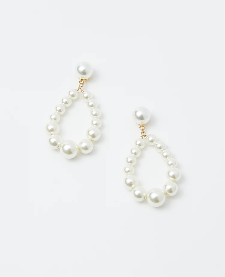 Pearlized Drop Statement Earrings | Ann Taylor (US)