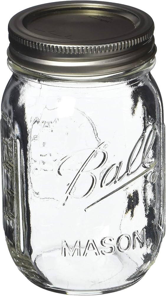 Ball Pint Mason Jar, Regular Mouth, 16 oz (3 Count) | Amazon (US)