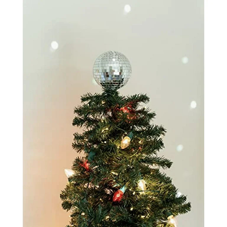 6" Disco Ball Christmas Tree Topper - Havenstone Home - Christmas Tree Topper, Christmas Decorati... | Walmart (US)