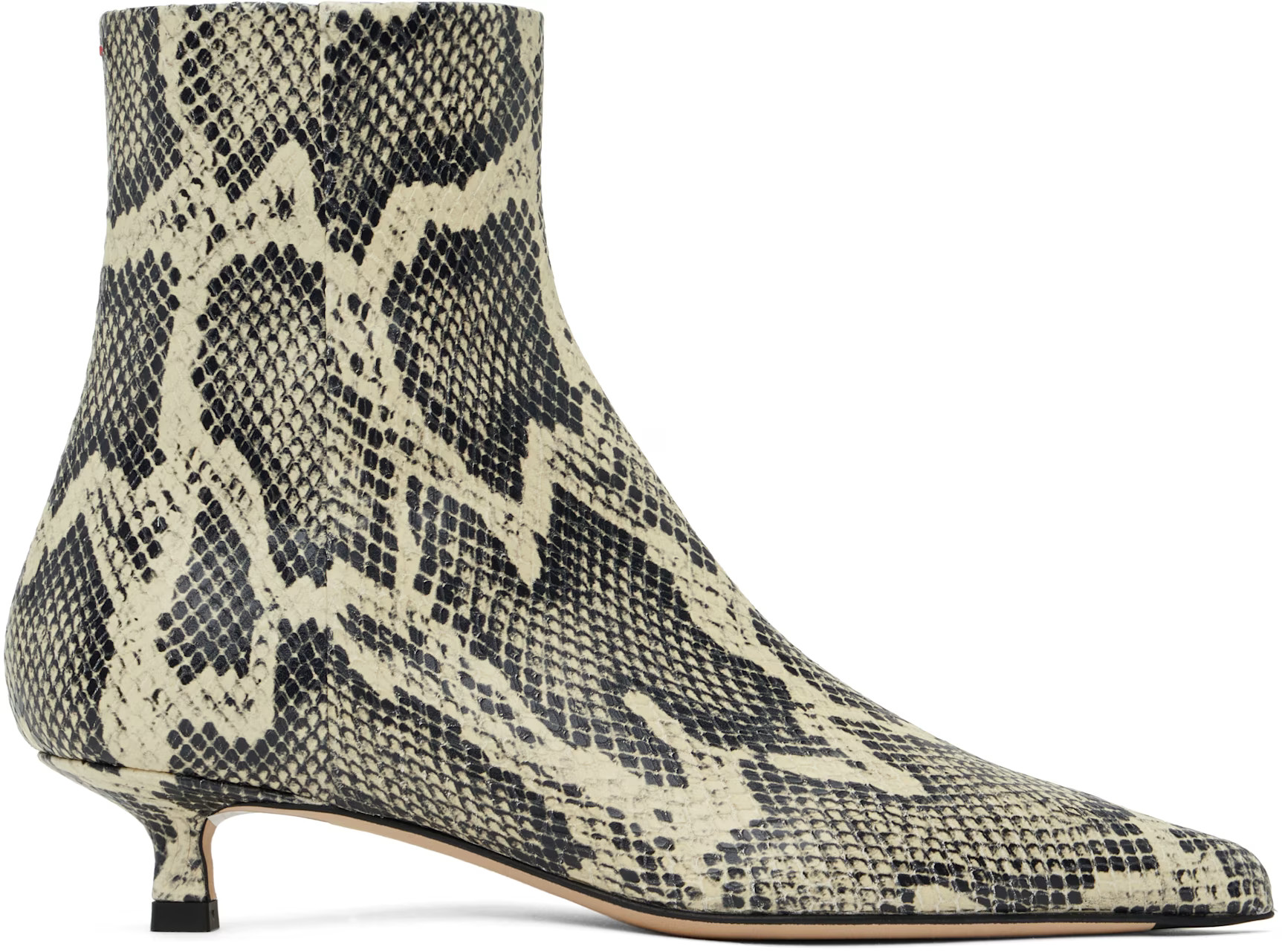 Beige & Black Sofie Leather Ankle Boots | SSENSE