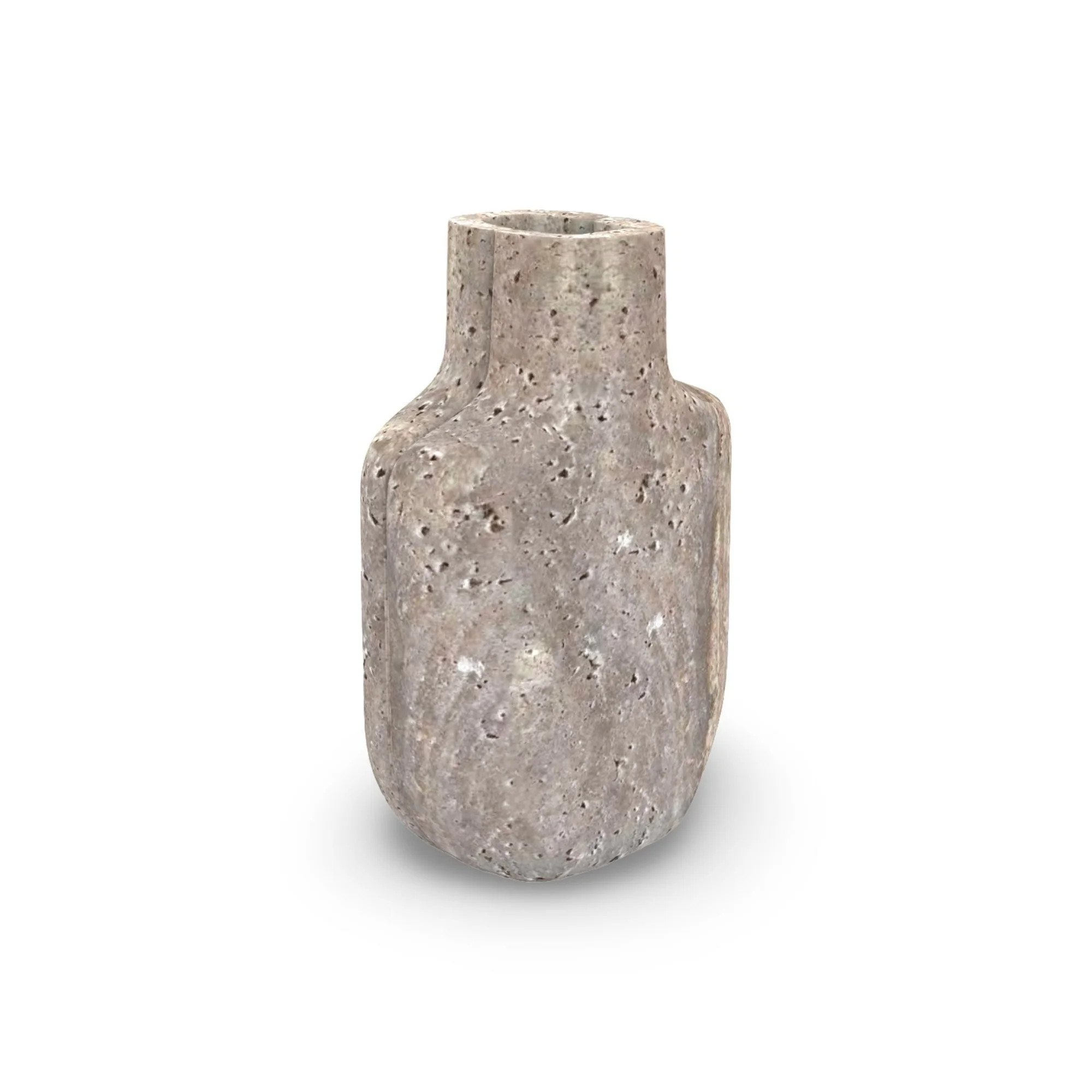 BIDK Home Small Handmade Rustic Style Travertine Vase - 8.5" - Gray | Walmart (US)