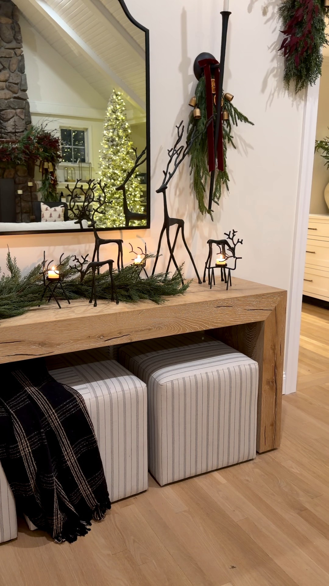 Check out the links below to shop my holiday console.   Every holiday console needs a reindeer family!  🦌 

#LTKHoliday #LTKHome #LTKFindsUnder50