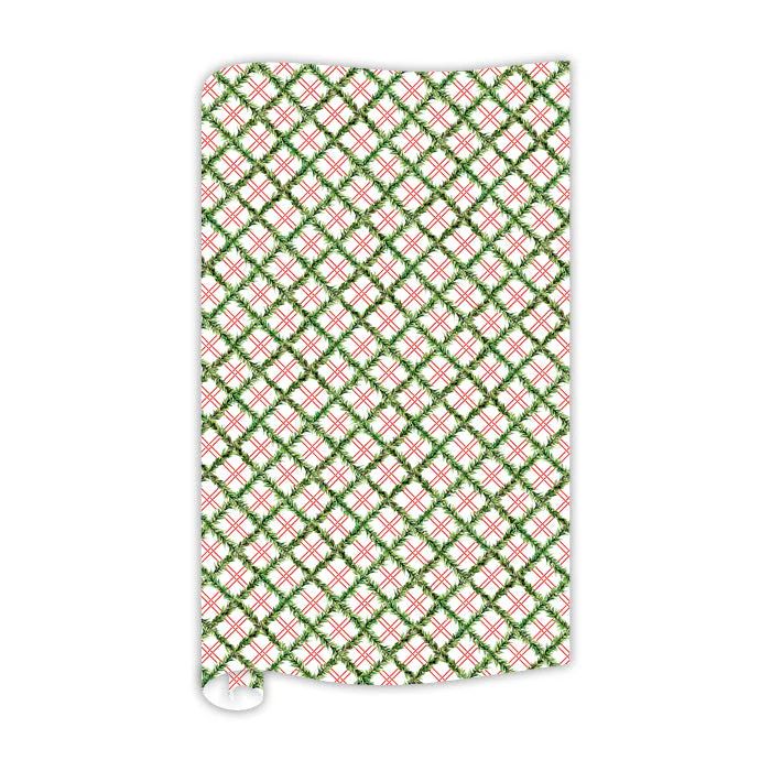 Garland & Red Plaid Gift Wrap | Rosanne Beck Collections