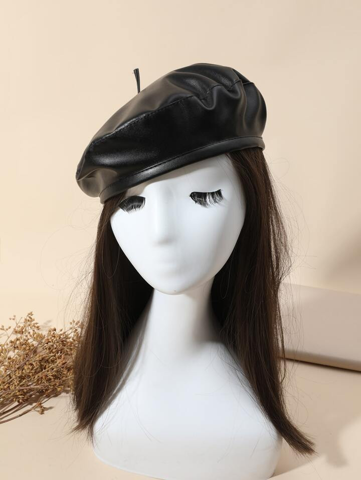 1pc Minimalist Solid Beret Vintage Casual,School | SHEIN