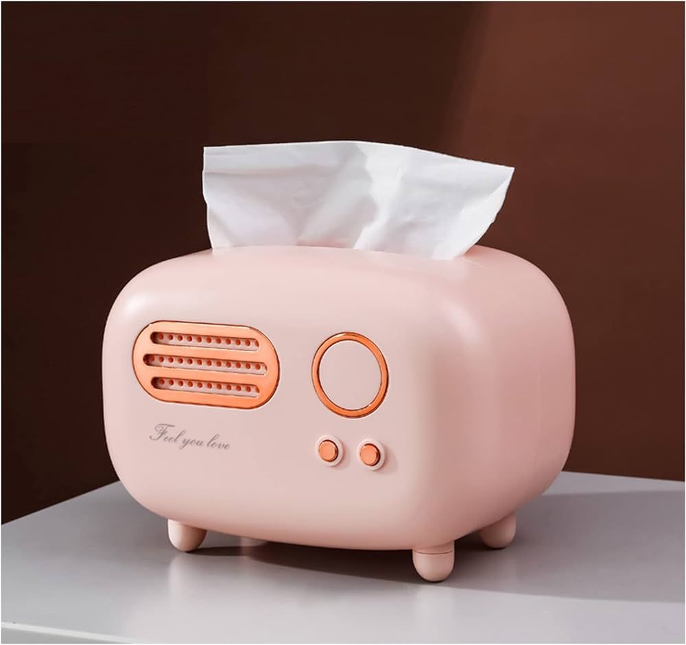 Retro Radio Shape Tissue Cover Box, Practical and Cute for Kitchen,Bathroom Vanity Countertops, B... | Amazon (US)