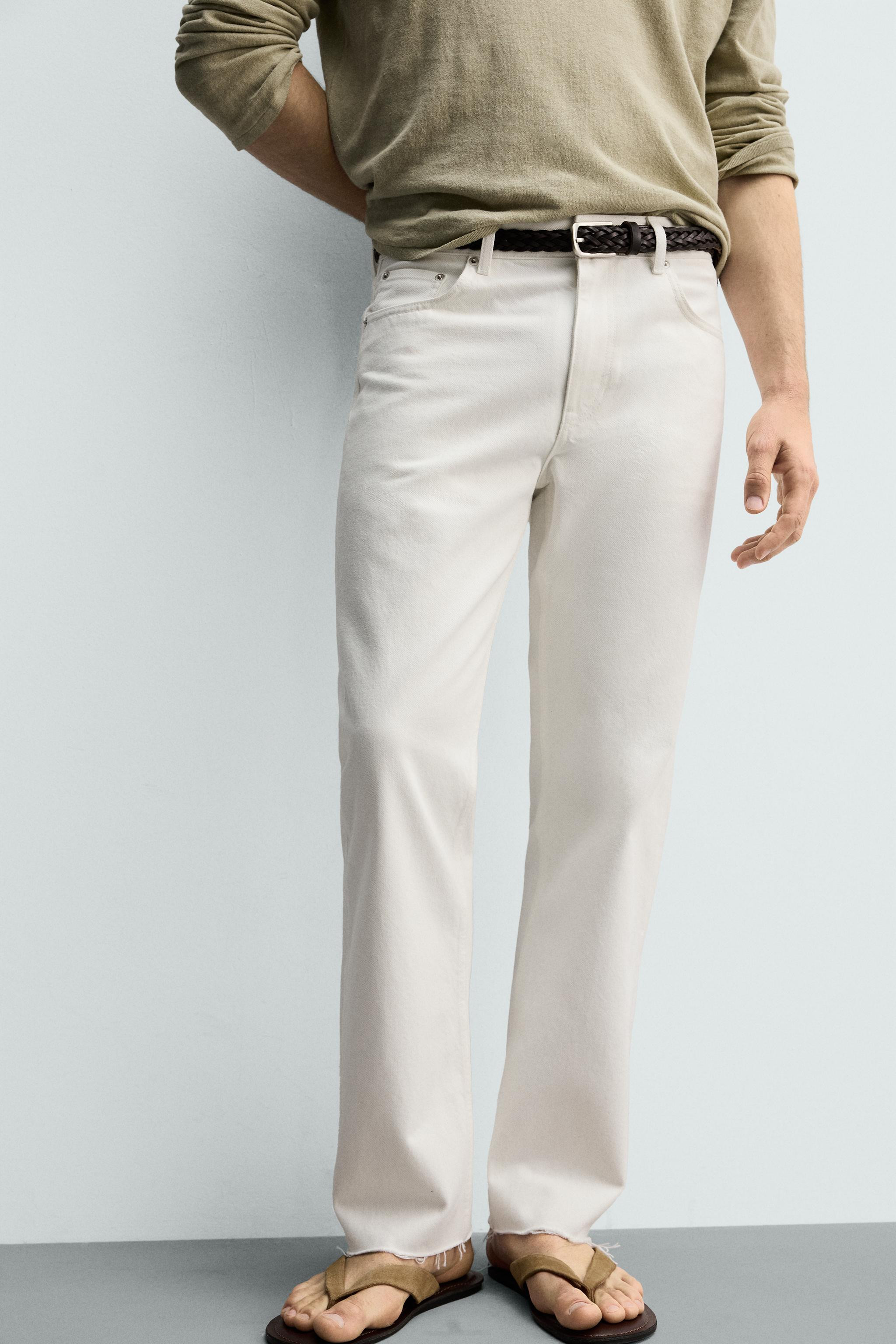 IRREGULAR HEM STRAIGHT FIT JEANS | Zara US