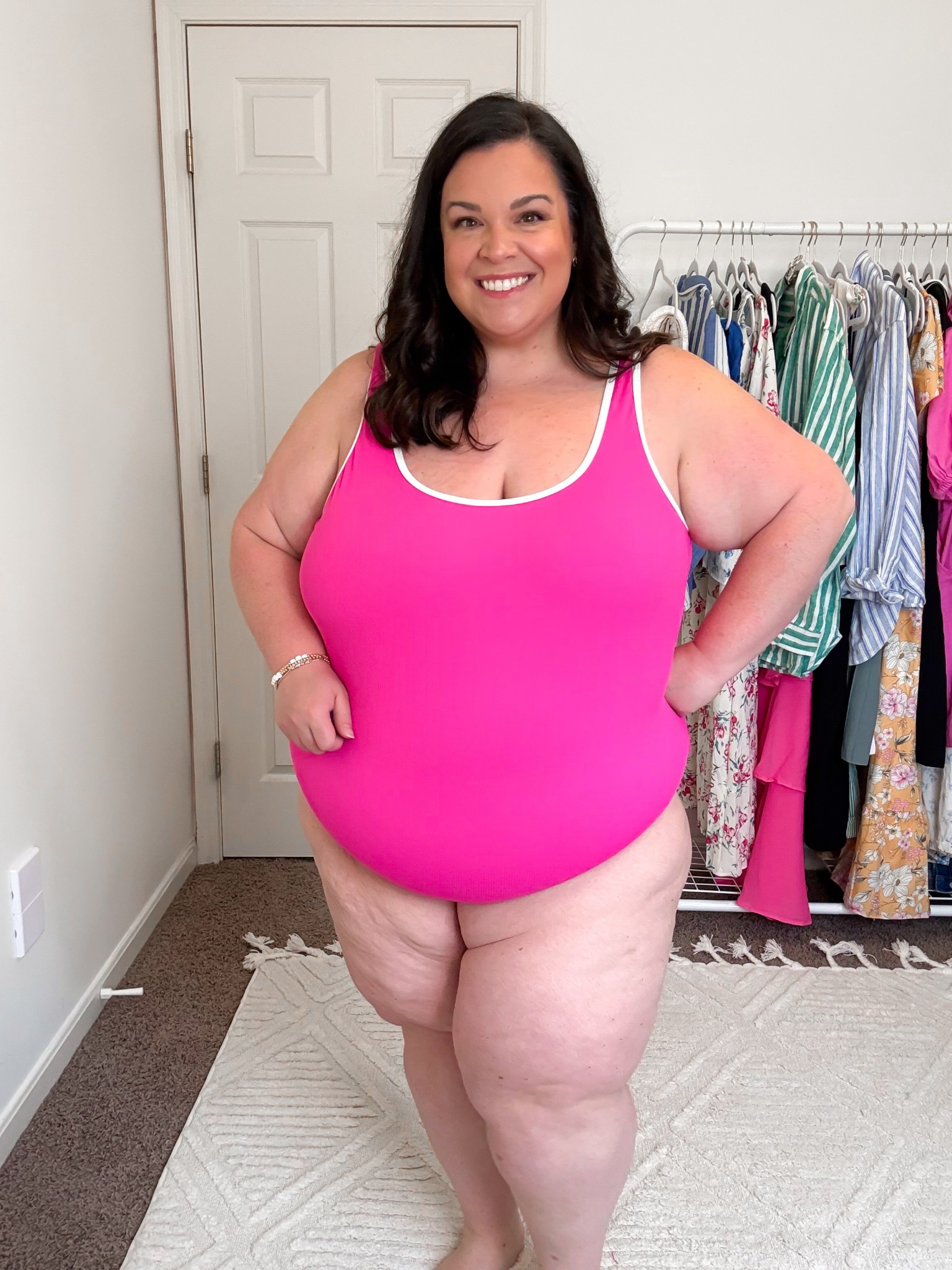 Hot pink Amazon one piece plus size swim suit!  

#LTKPlusSize #LTKSwim #LTKTravel